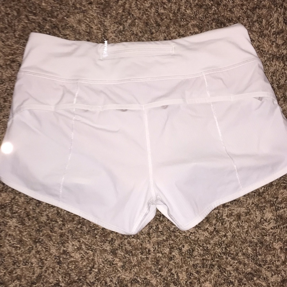 Lululemon White speed shorts 4